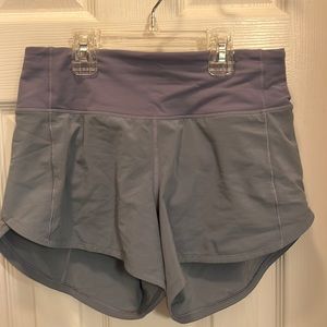 Lululemon Speed Up 4 inch shorts in Chambray color